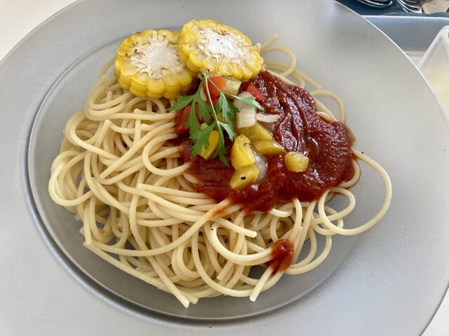 Benesse House Museum Cafe — 館內 Cafe 意粉餐點實際照片